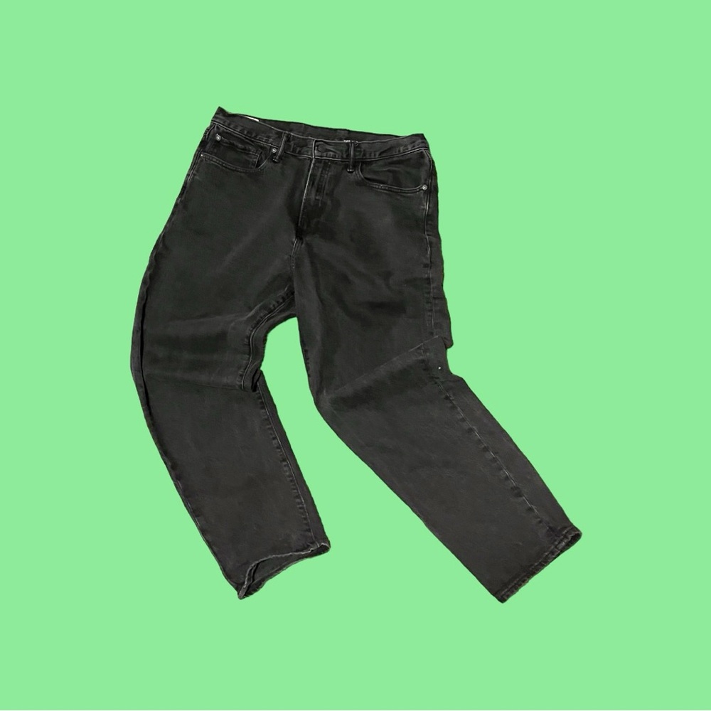 GAP men’s gap flex relaxed taper black jeans 36x32